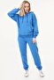 Women's Hooded Turquoise Color Suit - 2
