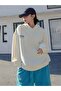 Oversize Unisex Destiny Printed Crew Neck 3 Thread 100% Cotton Hooded Sweatshirt - 3