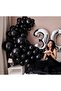 Star 50 Pieces Black Balloon and Chain Gift Set