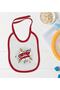 Kids Red Baby Food Bib with Ceryan Leakage Design-1
