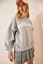 Women's Gray Printed Thin Raised Sweatshirt DZ00058 - 3