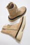 Pearl Beige Suede Genuine Leather Women's Boots - 3