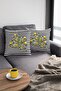 Lemon Premium Fabric Thai Feather Upholstery Decorative Double Sided Throw Pillow Cover 43x43cm Krl116 - 3