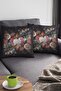 Floral Throw Pillow Pillow Case Premium Thai Feather Woven Fabric Double Sided 43x43cm Krl103 - 3