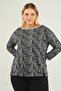Snake Pattern Basic Sweat-anthracite - 7