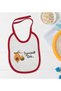 Kids Aunt's Honey Designed Red Baby Food Bib-1