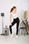 Women's Black Ribbed Leggings High Waist Leggings
