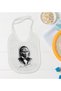 Ataturk Themed White Baby Food Bib -14