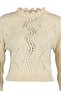 Ecru Soft Textured Openwork/Hole Knitwear Sweater Twoaw23Kz01447 - 8