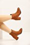 Tan Suede Women's Boots Cmy303 - 2