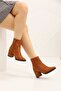 Tan Suede Women's Boots Cmy303 - 3