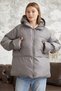Monika Short Coat with Gathered Sleeves - Gray - 4
