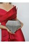 Women's Laser Platinum Evening Dress Clutch Portfolio Evening Bag