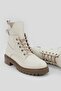 Women's Beige Genuine Leather Lace-up Boots & Booties Size 35-41