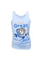 Set of 5 Fish Printed Boy's Lycra Colored Undershirt - 4