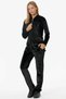 Women's Velvet Crew Neck Design Sequin Embroidered Set - 4