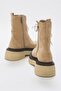 Pearl Beige Suede Genuine Leather Women's Boots - 4