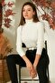 Corded Turtleneck Knitwear - White