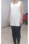 Off White (EKRU) Combed Cotton Viscose T-Shirt - 3