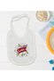 White Baby Food Bib with Ceryan Leakage Design-1
