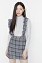 Gray Mini Checked Gilet Woven Dress TWOAW20EL0292 - 3