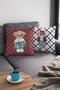43x43 سنتيمتر النسيج المنسوج السيدة تيدي بير قسط التايلاندية ريشة مزدوجة الوجهين رمي وسادة وسادة القضية Krl917 - 6