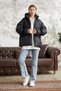 Monika Short Coat with Gathered Sleeves - Black - 7