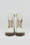 Women's Beige Genuine Leather Lace-up Boots & Booties Size 35-41 - 2