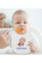Kids White Baby Food Bib with Super Fluffy Design-1 - 2