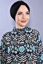 Black 3-Striped Bonnet That Can Be Used in the Sea and Pool - 3