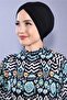 Black 3-Striped Bonnet That Can Be Used in the Sea and Pool - 4