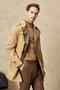 Men's Beige Standard Fit Regular Cut Baby Collar Waist Belted Cotton Winter Trench Coat - 4
