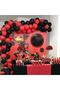 50 Red-black Black Cat Balloon Concepts and 5 Mt Balloon Chain