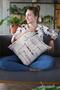 Woven Fabric Premium Thai Feather Double Sided Throw Pillow Pillow Case Vintage 43x43cm Krl412 - 2