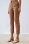 High Waist Dart Double Fabric Trousers Camel - 2