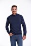 Men's Indigo Regular Fit 100% Cotton Half Turtleneck Sweater