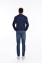 Men's Indigo Regular Fit 100% Cotton Half Turtleneck Sweater - 6