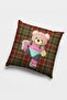 43x43cm Premium Thai Feather Woven Fabric Double Sided Mrs. Teddy Bear Throw Pillow Pillow Case Krl918