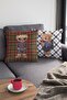 43x43cm Double Sided Throw Pillow Pillow Case Premium Thai Feather Mr. Teddy Bear Woven Fabric Krl904 - 6
