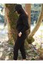 Women's Black Thick Fleece Tracksuit Set - 5