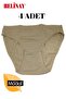Paket Modal Bayan Slip Panties 4-Pack 068 - Skin Color - L - 3
