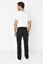 Siyah Smoke %100 Pamuk Straight Fit Jeans Kot Pantolon TMNAW23JE00062 - 5