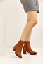 Tan Suede Women's Boots Cmy303 - 4