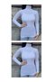 White Long Sleeve Women's Body - Half Turtleneck - 2 Pieces