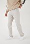 Men's Wide Leg Baggy Jeans Lycra Free Beige Regular Waist Jeans - 4