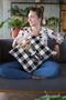 43x43cm Premium Thai Feather Woven Fabric Mr. Teddy Bear Double Sided Throw Pillow Pillow Case Krl894 - 7