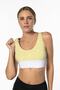 Yellow Lotus Patterned High Support Covered Sports Bra with Back Detail - 6