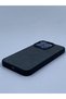 iPhone 13 Pro Phone Case Anthracite Genuine Leather Snake Pattern Silicone Edge Case - 3