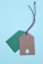 Kraft-green Pine Tree Pattern Perforated Note Card 15 Pieces - 3