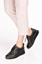Genuine Leather Anatomical Sole Comfortable Rubber Laced Shoes Ndr.5506 - Black-khaki - 37 - 3
